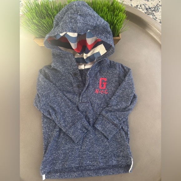 Baby Gap Size 3 Years Boys Long Sleeve Blue Hoodie - Picture 2 of 8